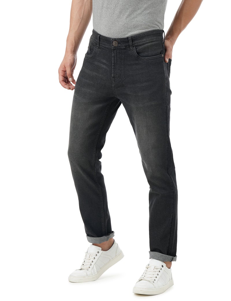 inkd جينز رجالي عادي - متوسط الارتفاع | مزيج القطن | التصميم الكلاسيكي | قماش قابل للتمدد | تصميم كلاسيك 5 بوكت - Image 1